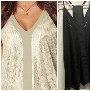 Black Sequined Tank